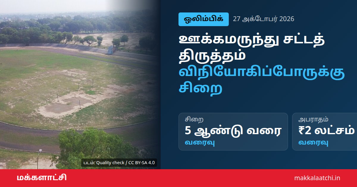 ஊக்கமருந்து சட்டத் திருத்தம் குறித்த விளையாட்டுச் செய்தி