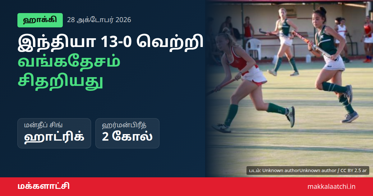 இந்தியா 13-0 வெற்றி பெற்ற ஆசிய சாம்பியன்ஸ் டிராபி ஹாக்கி ஆட்டம்