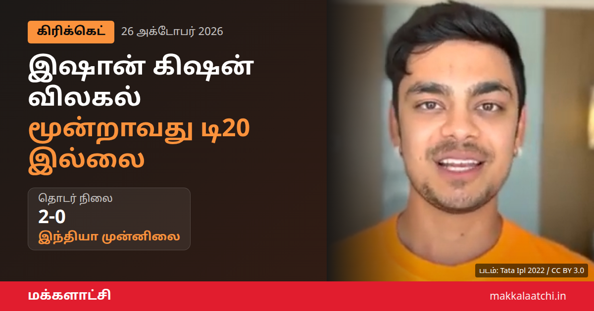 இஷான் கிஷன் விலகல் - நியூசிலாந்துக்கு எதிரான மூன்றாவது டி20