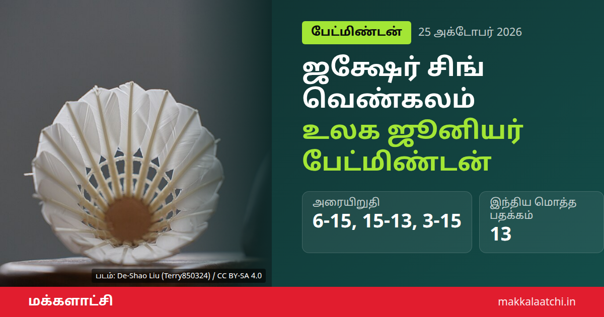 ஜக்ஷேர் சிங் வெண்கலம் வென்ற உலக ஜூனியர் பேட்மிண்டன் போட்டி