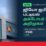 ஜியோ ஐபிஓ பட்டியல்: நாளை ஒதுக்கீடு, அக்டோபர் 28-இல் பங்குச் சந்தையில் அறிமுகம்