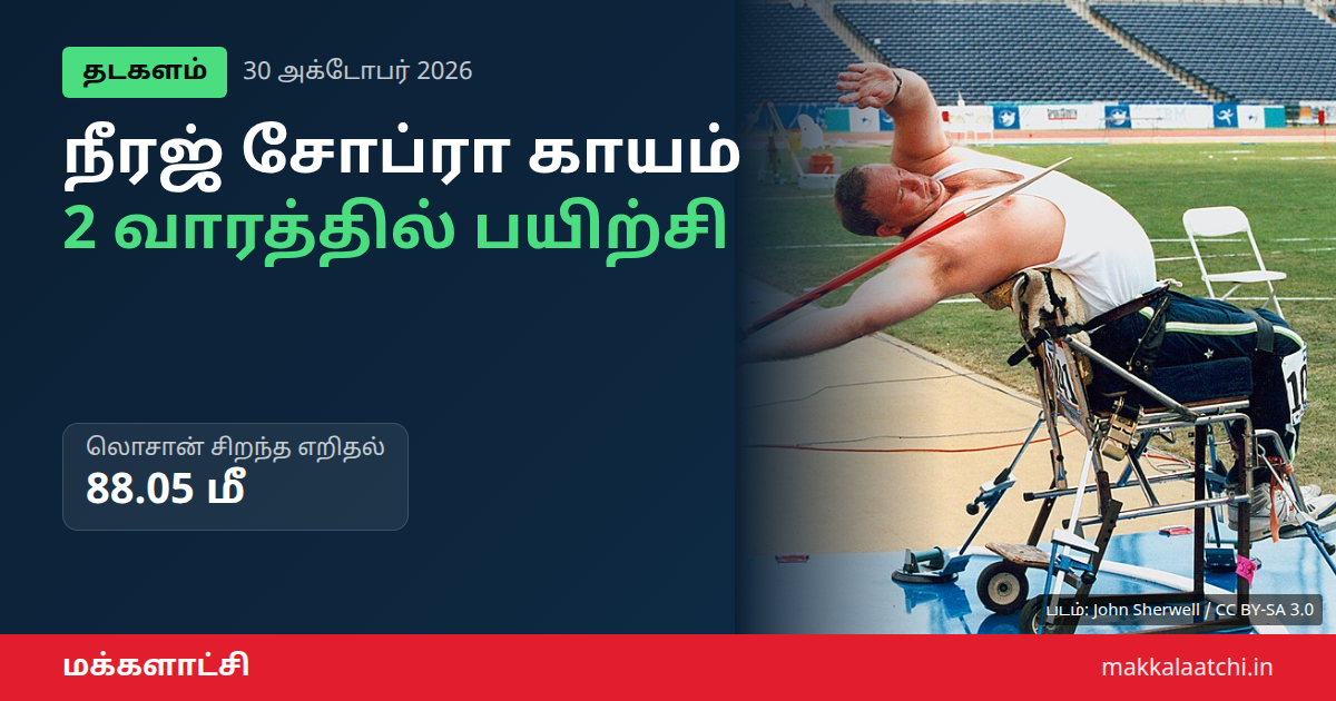 நீரஜ் சோப்ரா காயம் குறித்த புதிய தகவல்