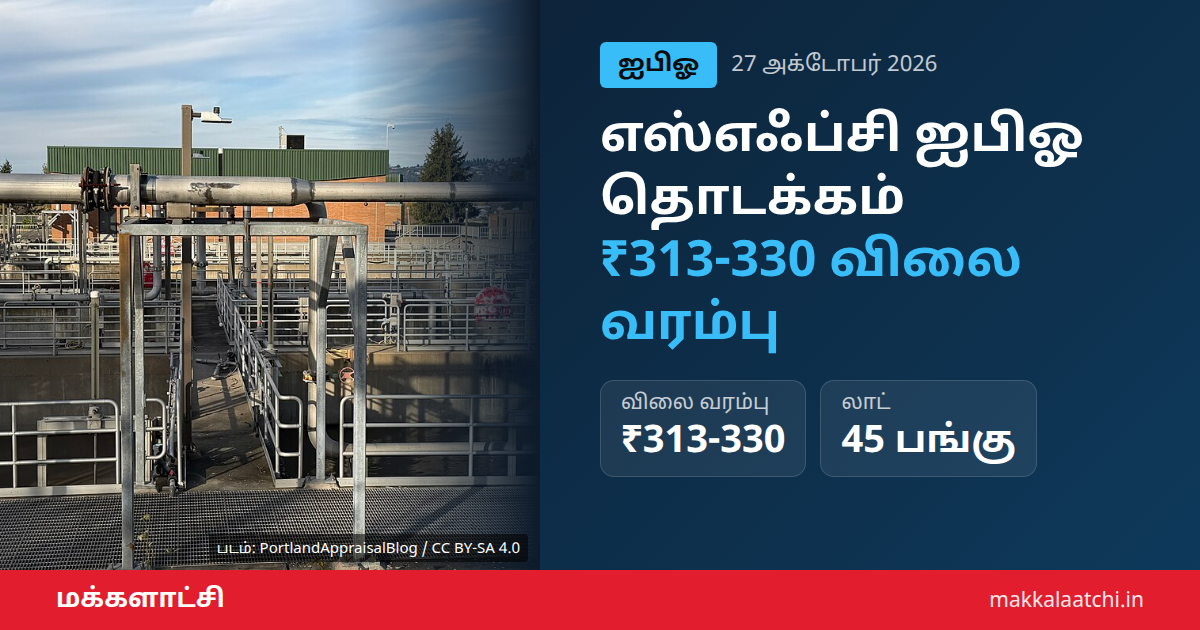எஸ்எஃப்சி என்விரான்மென்டல் ஐபிஓ கழிவுநீர் சுத்திகரிப்பு நிலையம்