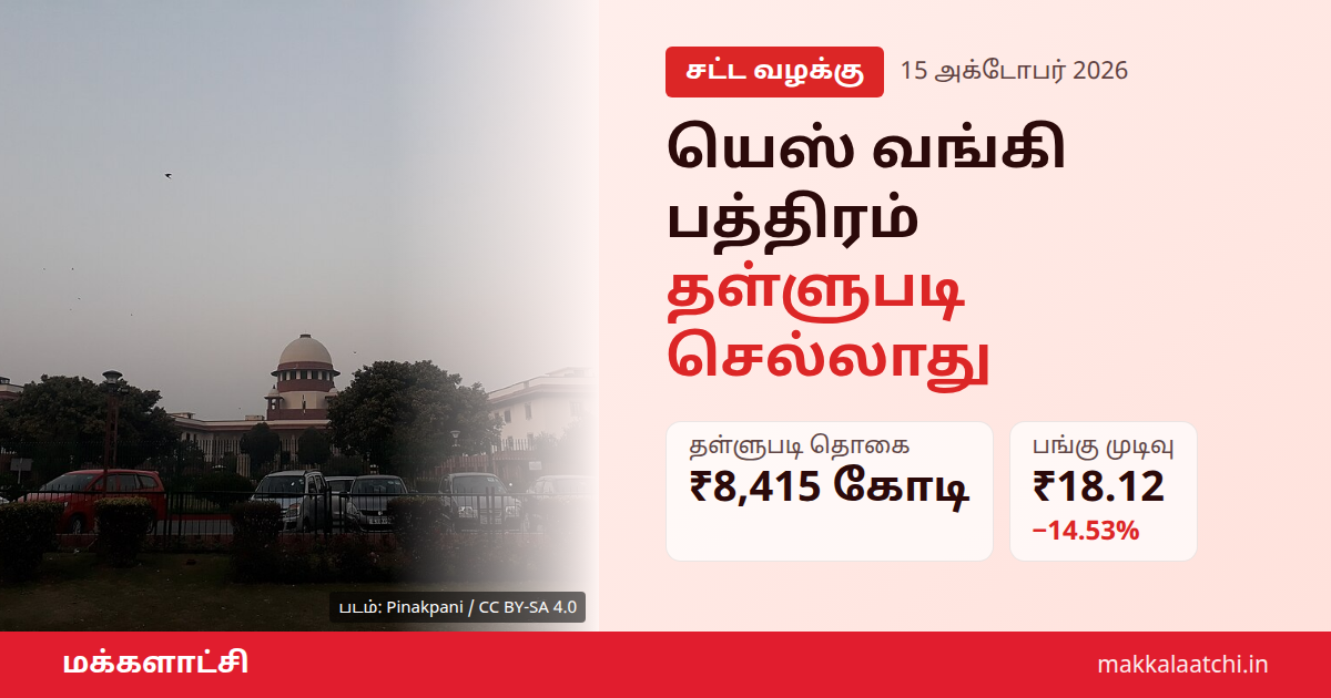 யெஸ் வங்கி பத்திரம் வழக்கில் உச்ச நீதிமன்றத் தீர்ப்பு